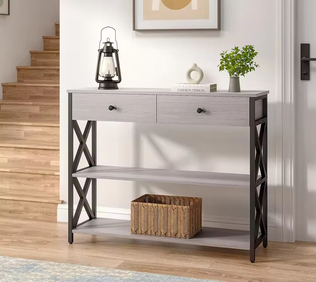 Narrow wooden table