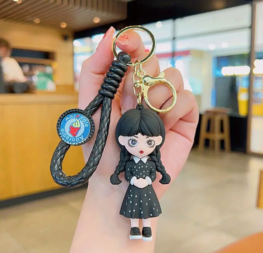 Wednesday Cartoon Keychain