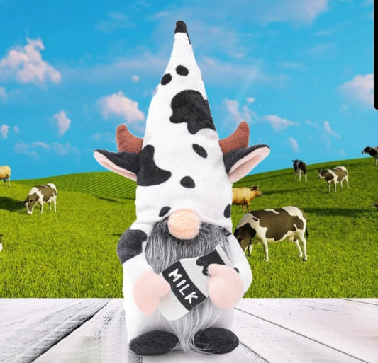 Cute cow gnome