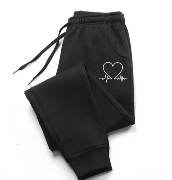 Heart printed sweatpants