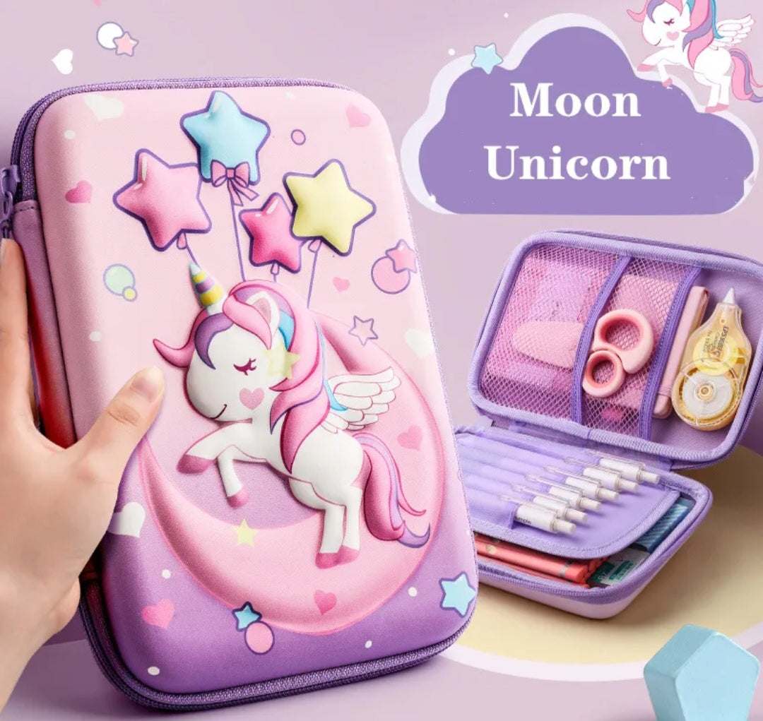 Moon unicorn pencil case