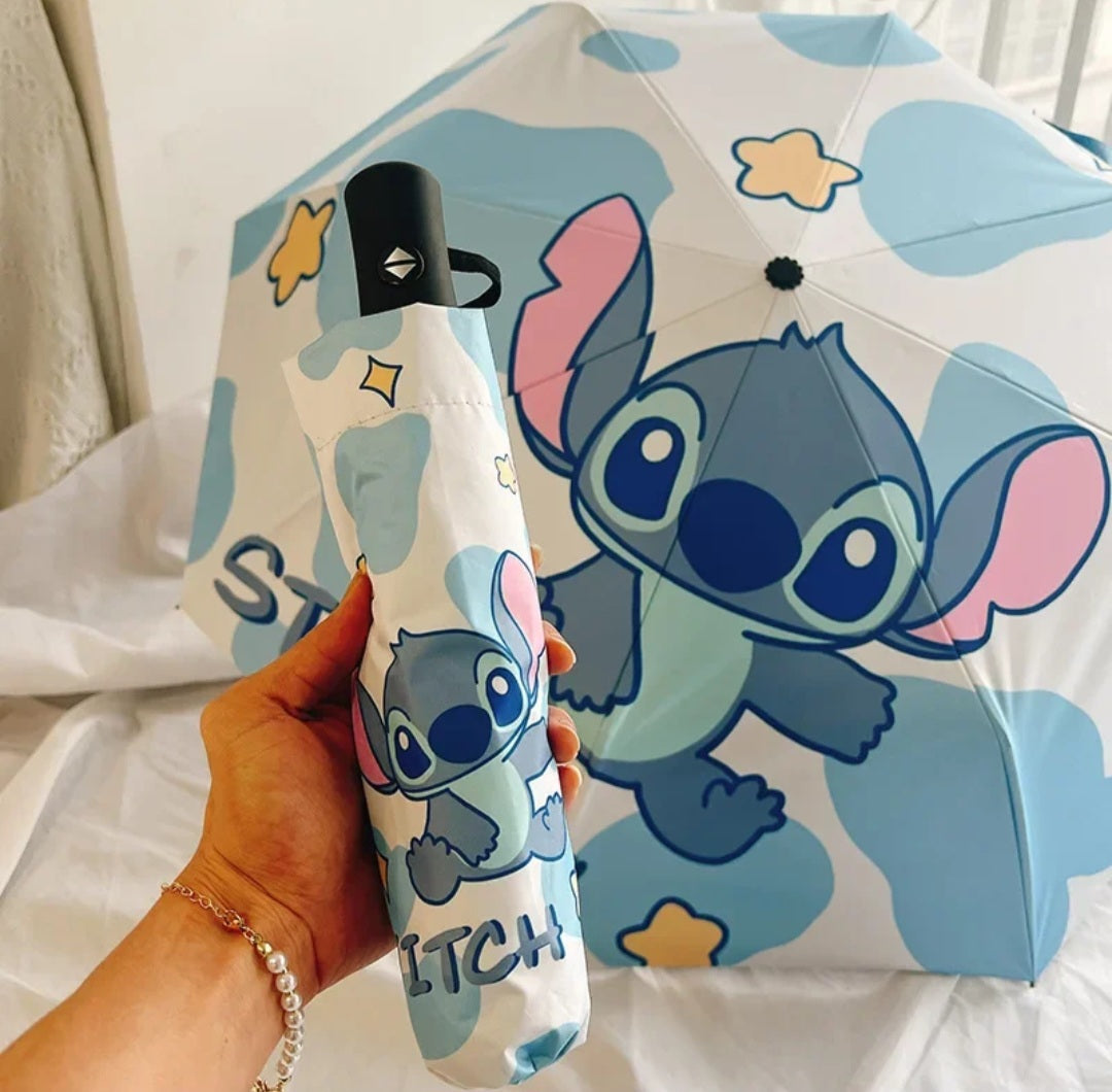 Cartoon blue monster umbrella