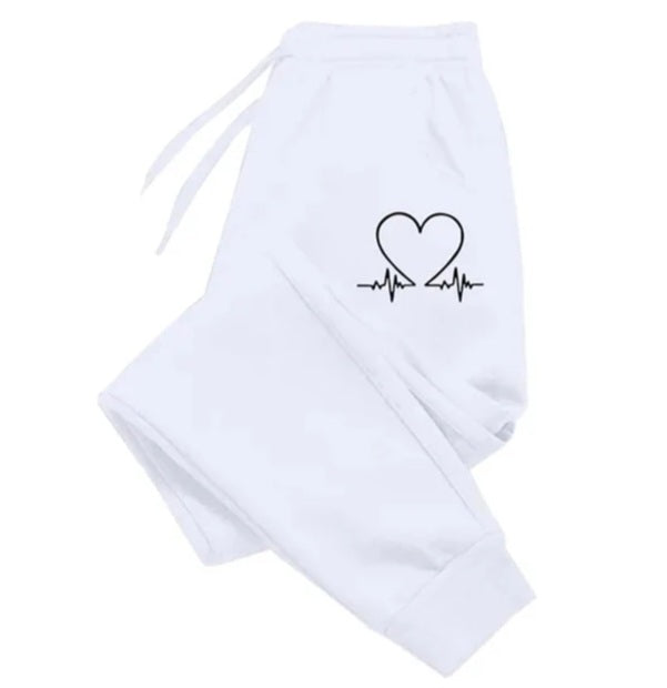 Heart printed sweatpants