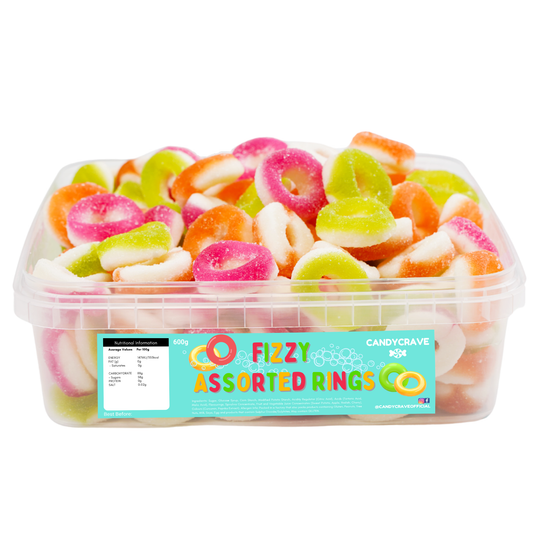 FIZZY ASSORTED RINGS TUB