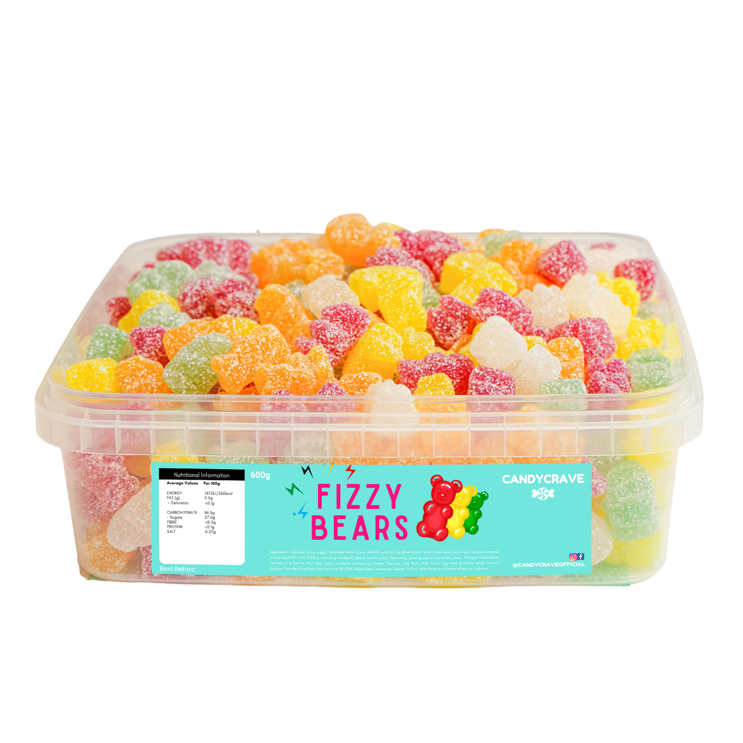 FIZZY BEARS TUB 600g