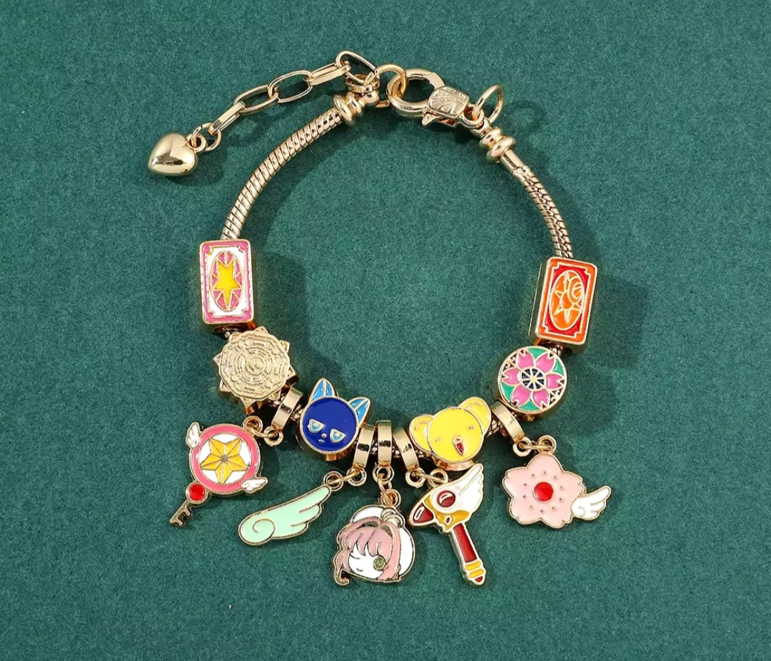 Sakura charm bracelet