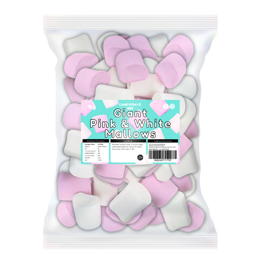 PINK & WHITE GIANT MALLOWS 1KG