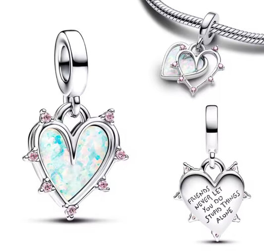 Friends heart charm