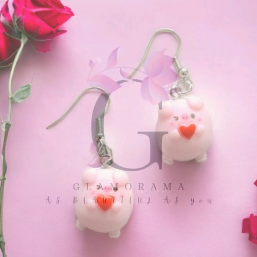 Pig earrings
