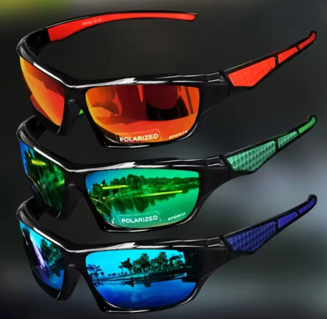 Polarised sports sunglasses