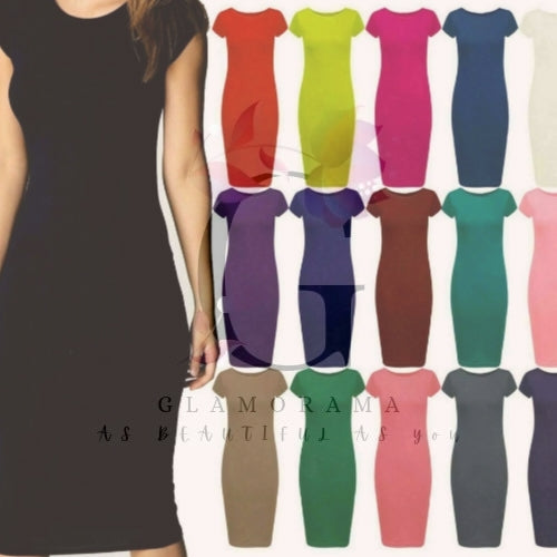 Cap sleeve midi dress