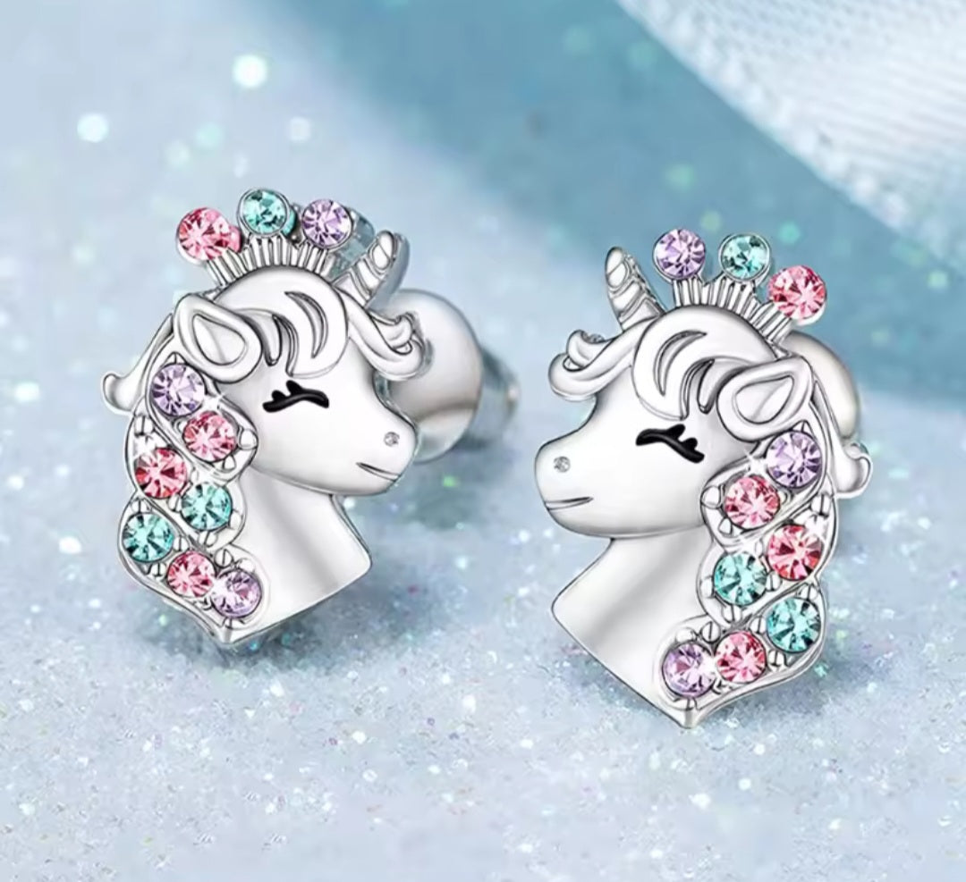 Unicorn stud earrings