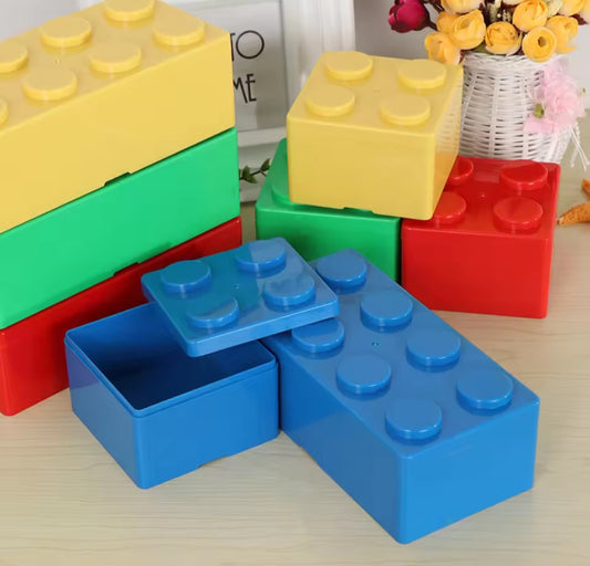 Building block storage box