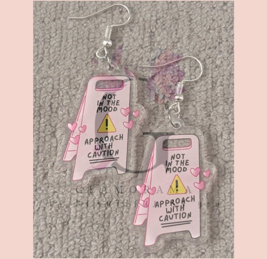 Caution earrings