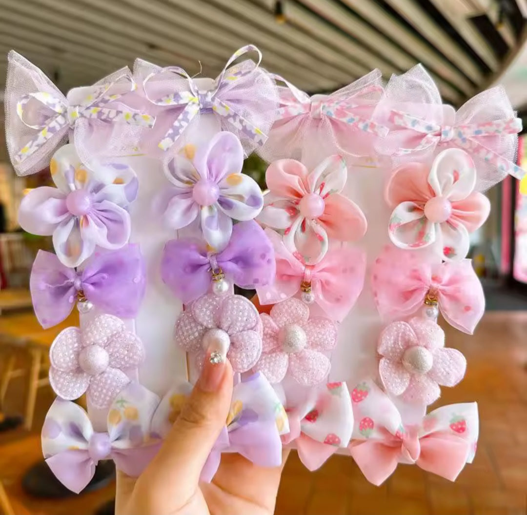 10pc hair bow set