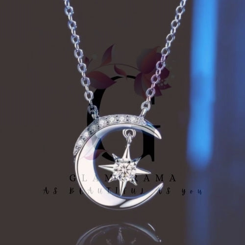 Crystal Moon Star Pendant