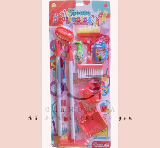 9 Pcs Kids House Cleaning Play Set