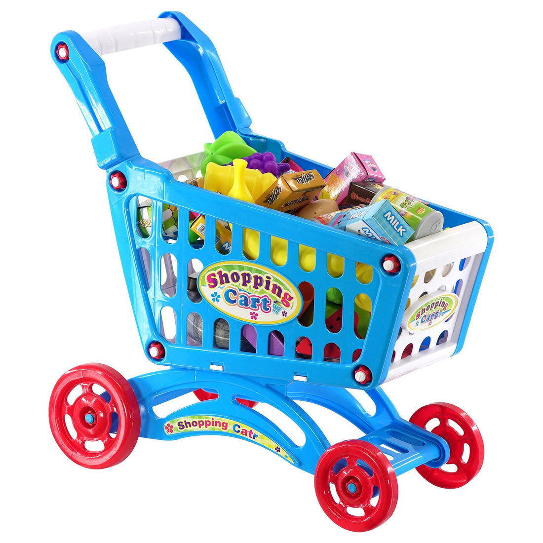 Shopping Trolley Cart Play Food Set