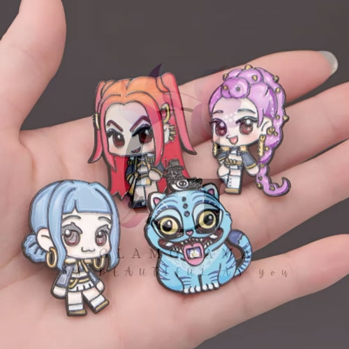 4pc enamel brooch