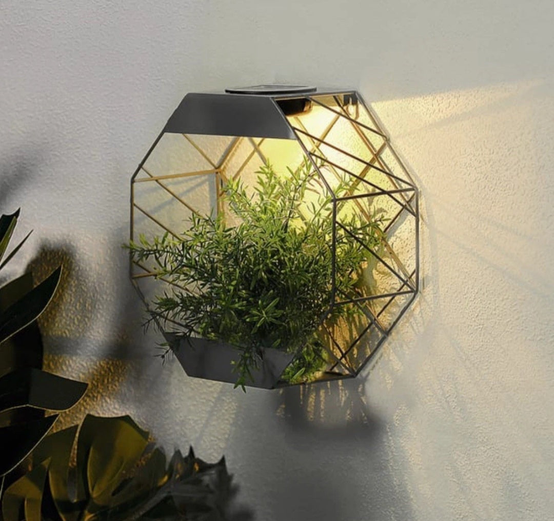 Outdoor Octagon Planter LED Solar Light
