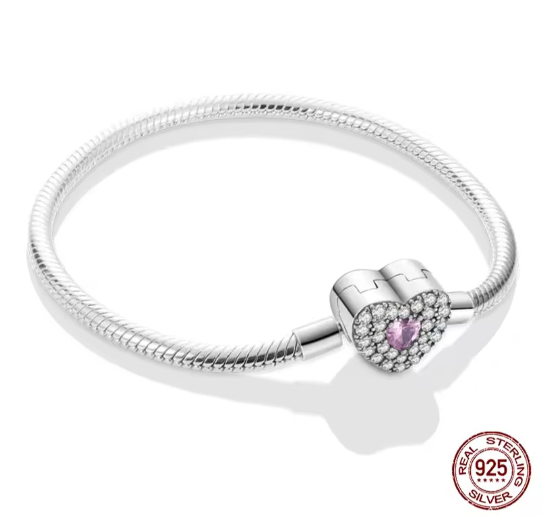 Diamantè heart bracelet