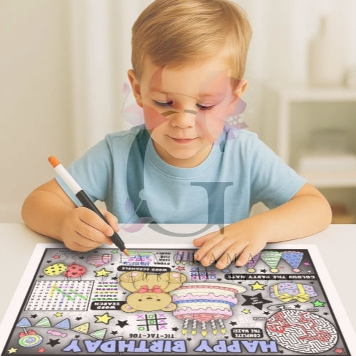 Birthday colouring activity pack