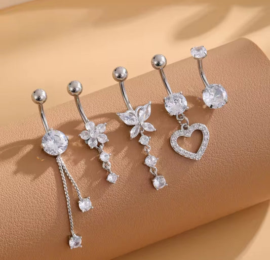 5pc belly button jewellery