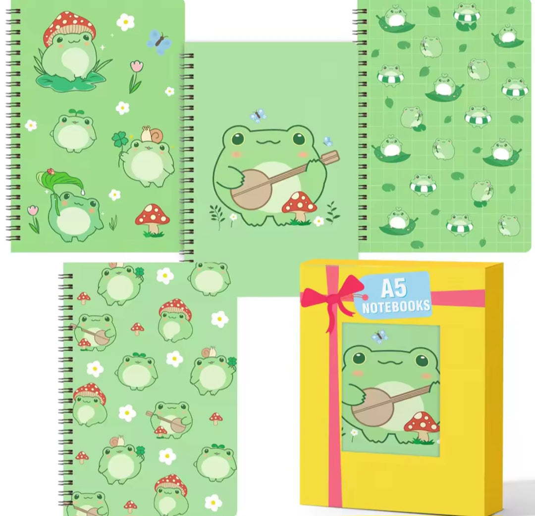4pc frog notebook set