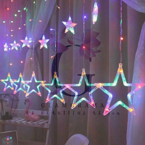 Twinkling star window lights