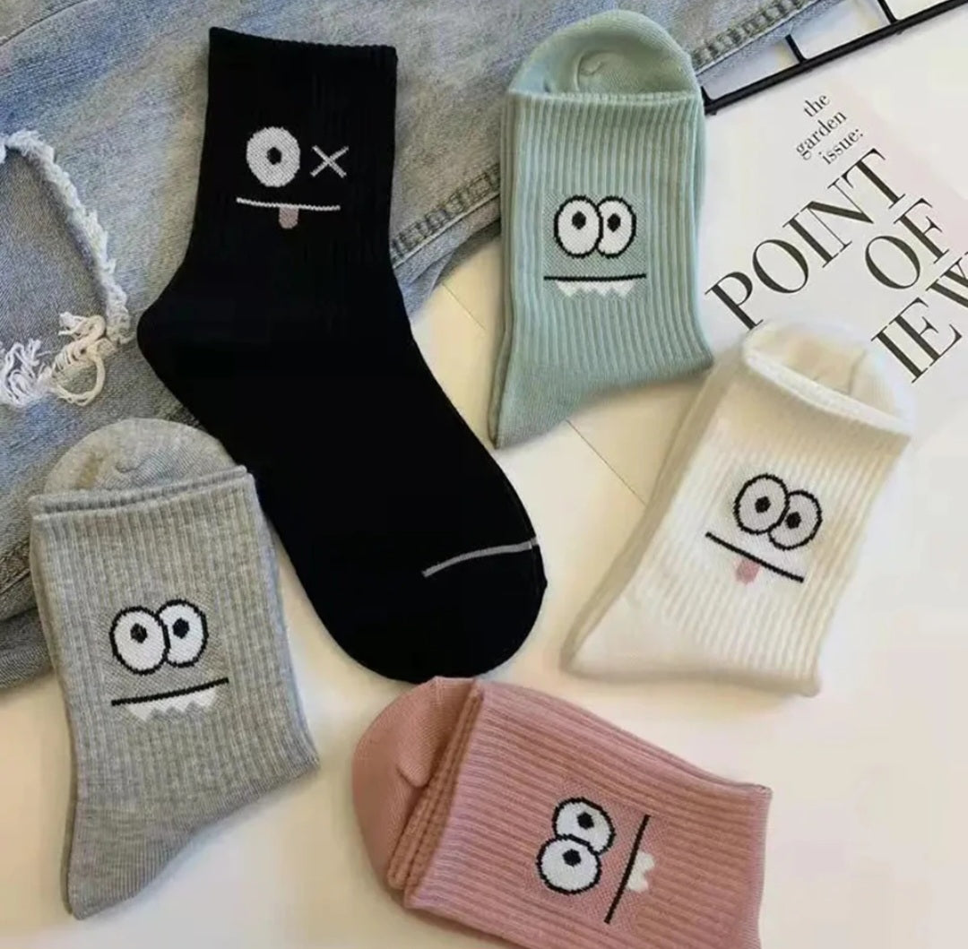 5 pairs expression socks