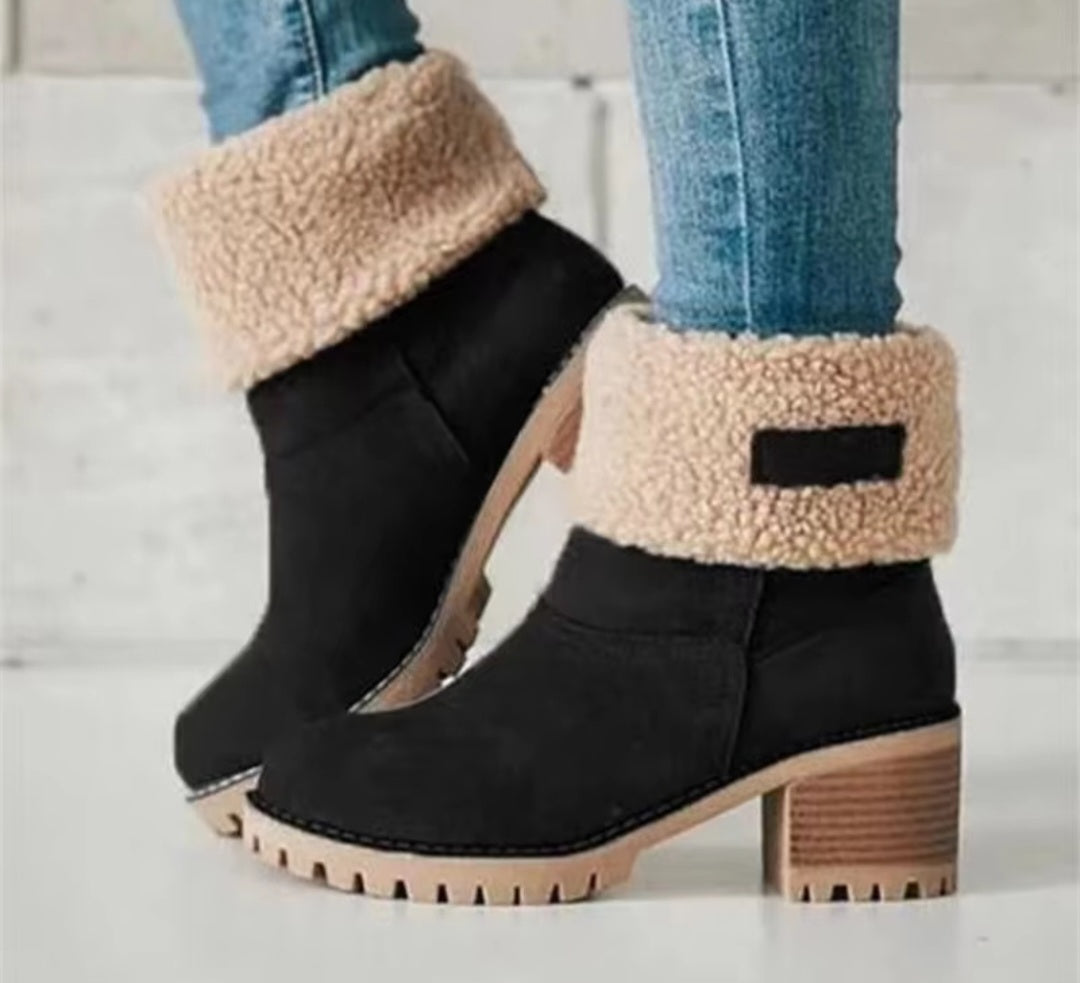 Square heel ankle boots