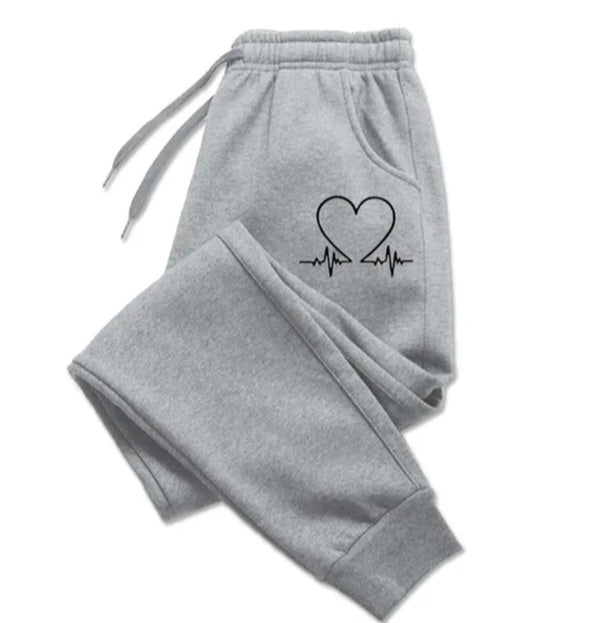 Heart printed sweatpants